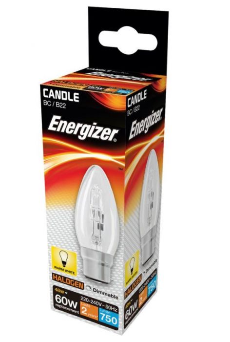 42w BC Clear Halogen Candle (Energizer S5418)