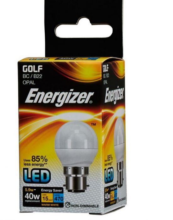 5.9w BC Opal LED Golfball 2700k (Energizer S8838)