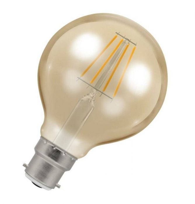 5w LED Vintage Globe BC 2200k Dimmable (Crompton)