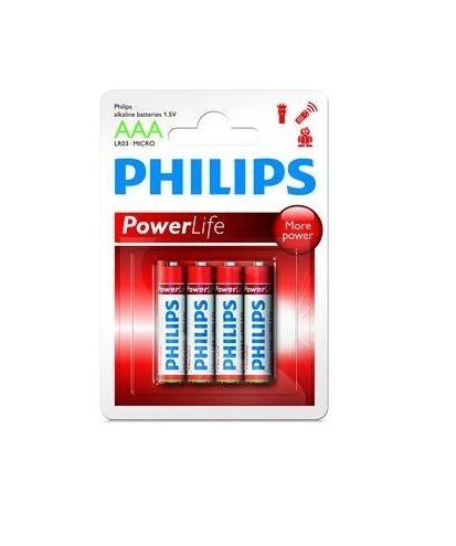 LR03 AAA Powerlife 4 Pack Batteries (Philips)