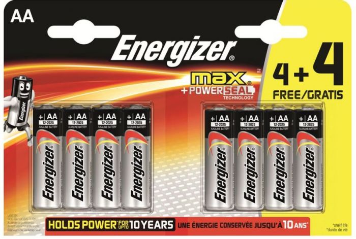 Energizer AA Max - Pack of 8 (4+4) (Energizer)