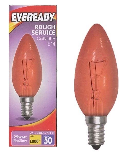Eveready 25W SES Fireglow Candle [S11906]