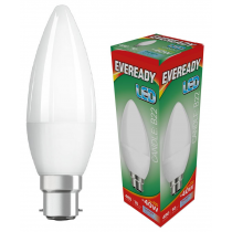 4.9w LED BC Opal Candle 6500k 480lm's (Eveready)