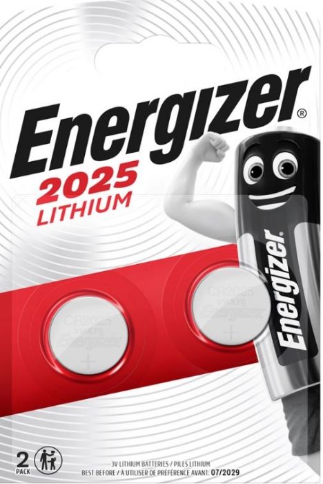 CR2025 Lithium Coin Battery - 2 Pack (Energizer)