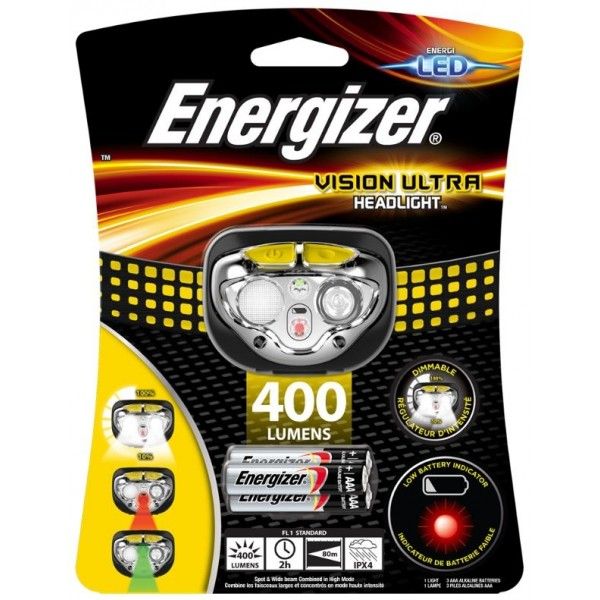 Headlight LED Torch + 3x AAA Batteries - 400lm's