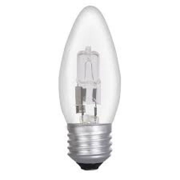 42w E27 Halogen Candle Clear - Twin Pack (GE)