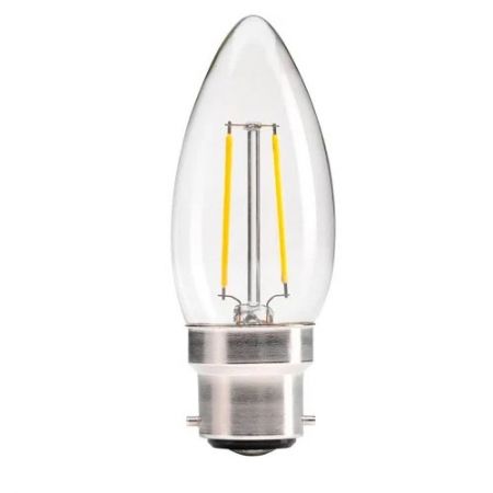 2.3w LED BC Filament Clear Candle 2700k