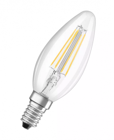 4.8w LED Candle SES Clear 2700k Filament Dimmable