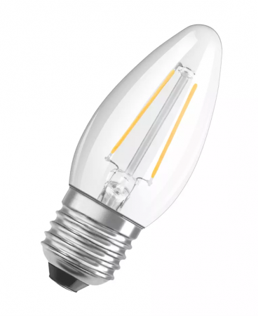 4.8w LED Candle E27 Clear 2700k Filament Dimmable