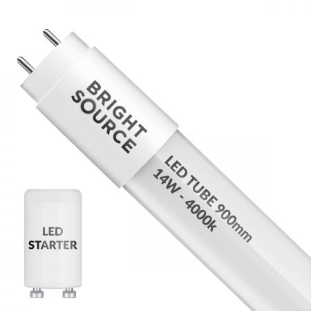Bright Source 3ft 14W 900mm LED T8 Tube 4000K Frosted [237464]